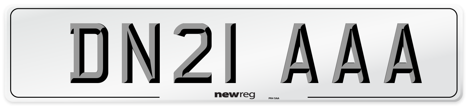 DN21 AAA Number Plate from New Reg